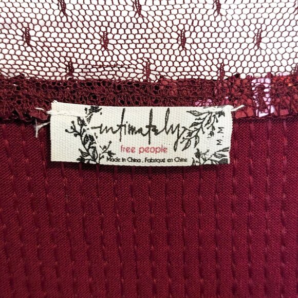 Free People - Intimately FP maroon lace-trim sequin cami - Picture 4 of 7